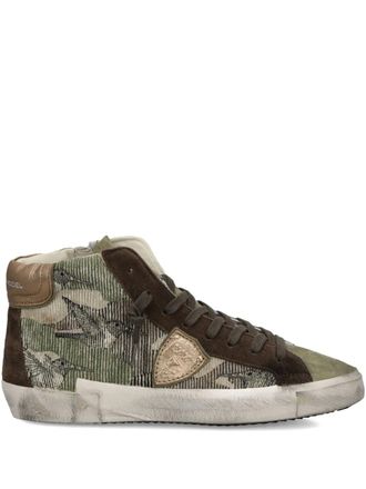 Philippe Model Prsx sneakers - women - Fabric/Leather/Leather/Rubber - 40 - Green