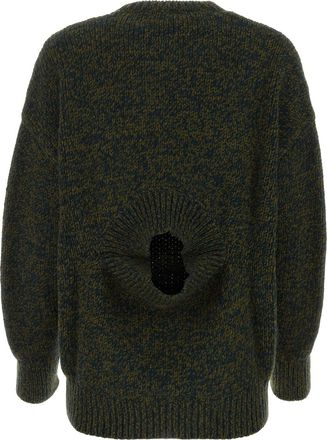 Loewe Khakigreenmel Maglieria Sweater