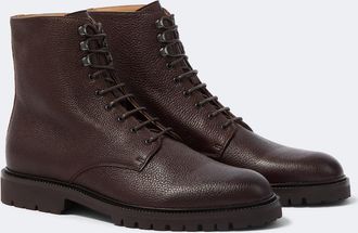 Brunello Cucinelli Leather lace-up boots