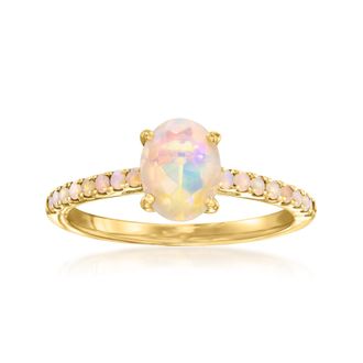 Ross-Simons Opal Birthstone Ring in 18kt Gold Over Sterling
