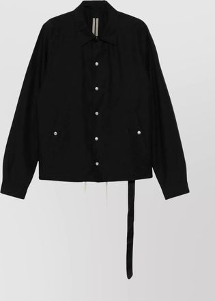 Rick Owens snapfront jacket drawstring hem