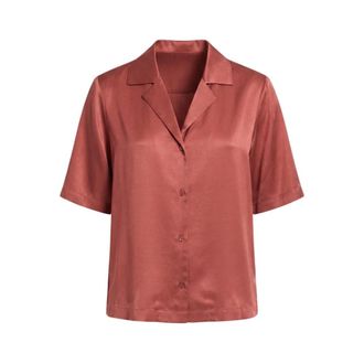 PESERICO Peserico, Shirts, female, Red, Size: XS Viscose Satin Shirt