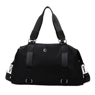 Generic Large Gym Bag with Wet Dry Compartment | Sport Duffel,Compatible For Women Men | Travel Tote(Black)