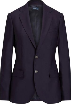 Polo Ralph Lauren two-button stretch wool blazer - women - Wool/Elastane - 8 - Blue