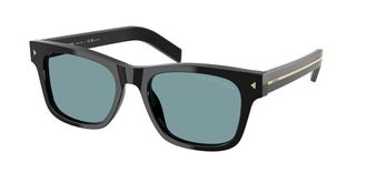 Prada PR A17S Polarized 16K04D Mens Sunglasses Black Size 54