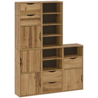 vidaXL Vidaxl - Armarios Auxiliares 5 Uds odda 40x24x79 Cm Madera Maciza Pino