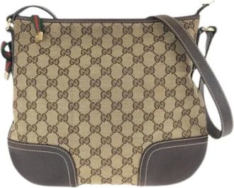 Gucci Pre-owned Princy GG Canvas Leather Shoulder Bag - - Pre-owned - Donna - Marrone - ONE SIZE