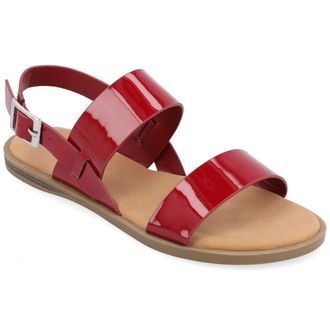 Journee Collection Women & apos;s Lavine Medium and Wide Width Flat Sandals