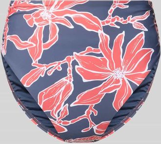 Barts High Waist Bikini-Slip mit floralem Allover-Print Modell Camolo in Blau, Gr&ouml;&szlig;e 36