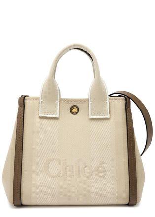 Chloé Carry Small Canvas Tote - Beige - One Size