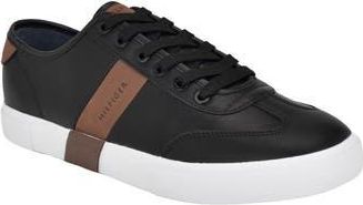 Tommy Hilfiger Pandora Faux Leather Low Top Sneaker in Black/Cognac at Nordstrom Rack, Size 11.5