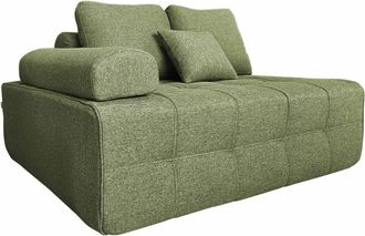 Oviala Sillón derecho para sofá modular de tela verdes L 140 cm