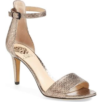 Vince Camuto Court Ankle Strap Sandal in Silver at Nordstrom, Size 5.5