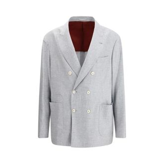 Brunello Cucinelli Hombre, Chaquetas, Gris, Talla: M