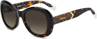 Missoni Ovale Zonnebril - Dames - Zonnebrillen - Bruin - 53 MM - Accessoires