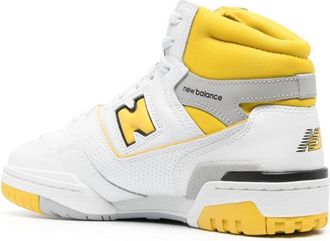 New Balance Mens Bb650 High-Top Sneaker White Leather