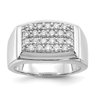 Diamond2Deal 10k Gold Lab Grown Diamond Wedding Band Ring 1Ct Clarity- VS Color- G-H