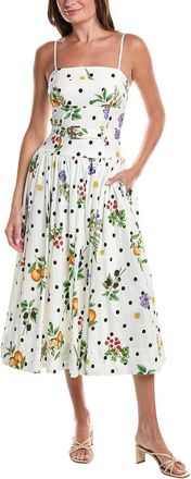 Avec Les Filles Drop Waist Belted Midi Dress