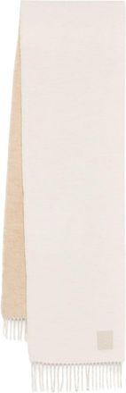 Loewe logo-patch scarf - Neutrals