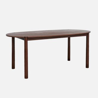 Sweeek Mesa De Comedor Ovalada De Madera De Hevea, 6 Plazas