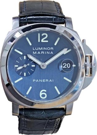 Officine Panerai Pre-owned Panerai Luminor Marina Automatic Chronometer Blue Dial Mens Watch PAM00119