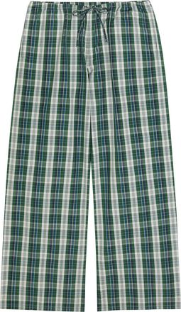 Suzie Kondi Pan Checked Cotton-poplin Trousers - Green - S (UK8-10 / S)