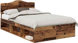 vidaXL Struttura Del Letto Legno Vecchio 120 X 190 Cm Pino Massello Vidaxl