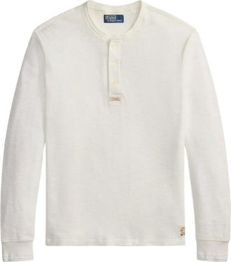 Polo Ralph Lauren Henley long-sleeve top - men - Cotton - M - Neutrals