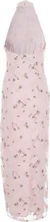Rotate Womens Long Floral Dress Pink Polyester