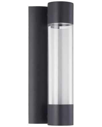 Eglo Eglo Robledo Led Outdoor Wall Light With Anthracite Finish & Clear Acrylic Shade