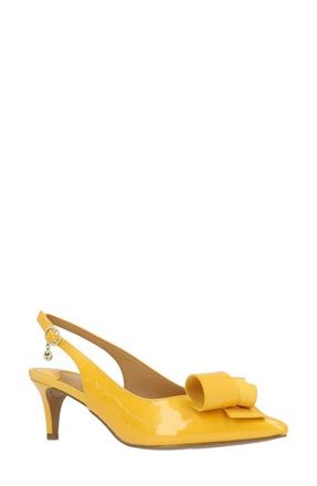 J. Rene&eacute; Delara Pointed Toe Slingback Pump in Marigold at Nordstrom, Size 10.5