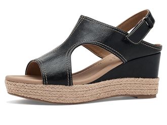 Journee Collection Rayleigh Womens Wedge Shoes Black : 6.5 M, Synthetic