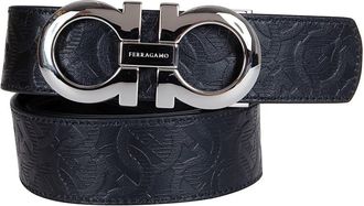 Ferragamo Adjustable and Reversible Gancini Belt - male - Ferragamo - Belts - Black - 105 CM - Accessories