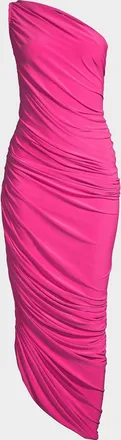 Norma Kamali Diana Ruched One-Shoulder Gown
