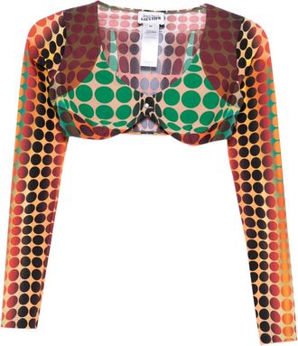 Jean Paul Gaultier Top met stippen - Oranje