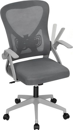 Woltu Woltu Silla De Oficina Ergon&oacute;mica Con Reposabrazos Y Soporte Lumbar, Silla De Escritorio Con Funci&oacute;n De Inclinaci&oacute;n Y Giro De 360&deg;, Gris