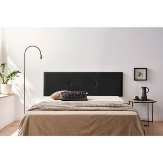 Moonia Cabecero Tapizado Alma Polipiel 145x50x5 Cm - Negro Moonia