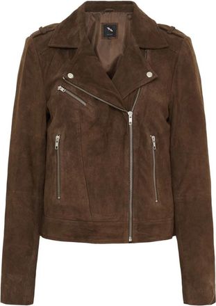 BTF-CPH Biker Jack - Dames - Leren en Su&egrave;de Jassen - Bruin - 3XL - Leer - Jassen