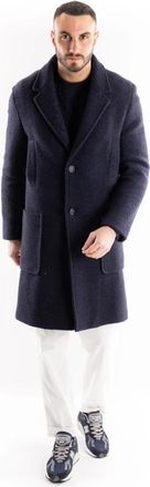 Paolo Pecora Uomo, Cappotti, Blu, M, new