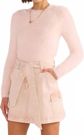 Minkpink Dahlia Denim Mini Skirt In White