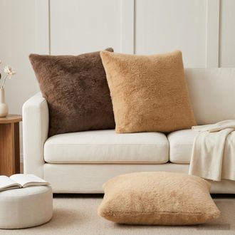 vidaXL Vidaxl Federa 6 Pz Heerlen Marrone Chiaro 80 X 80 Cm