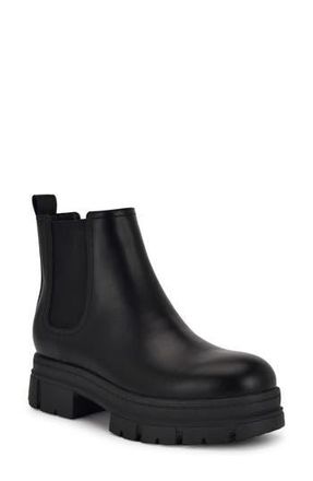 Nine West Kimma Platform Chelsea Boot in Black/Black at Nordstrom Rack, Size 7.5