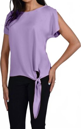 Frank Lyman Design Side Tie Cap Sleeve Top In Iris