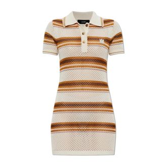 Amiri Knitted Dresses, female, Beige, Size: XS MA Stripe Polo Mini Dress