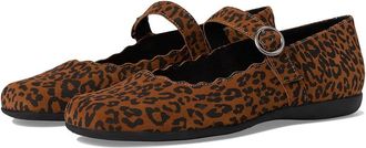 Trotters Sugar Womens Flat Shoes Tan Leopard : 10.5 WW (EE), Leather