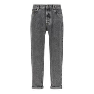 Brunello Cucinelli Hombre, Vaqueros, Gris, Talla: S