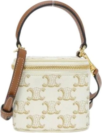 Celine Pre-owned Mini Bags, female, White, Size: ONE SIZE Pre-owned Canvas celine-bags