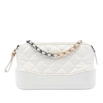 Chanel Pre-owned Quilted Crossbody Bag - Dames - Pre-owned - Wit - Maat: ONE Size Leer