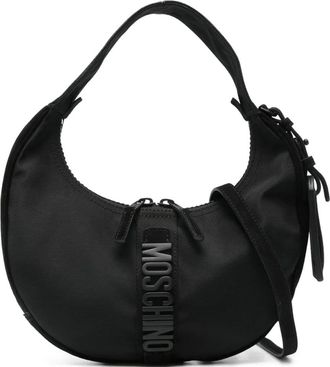Moschino Borsa a spalla in pelle scamosciata - Nero