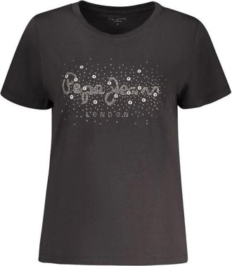 Pepe Jeans London Dames, Tops, Zwart, Maat: XS Katoen